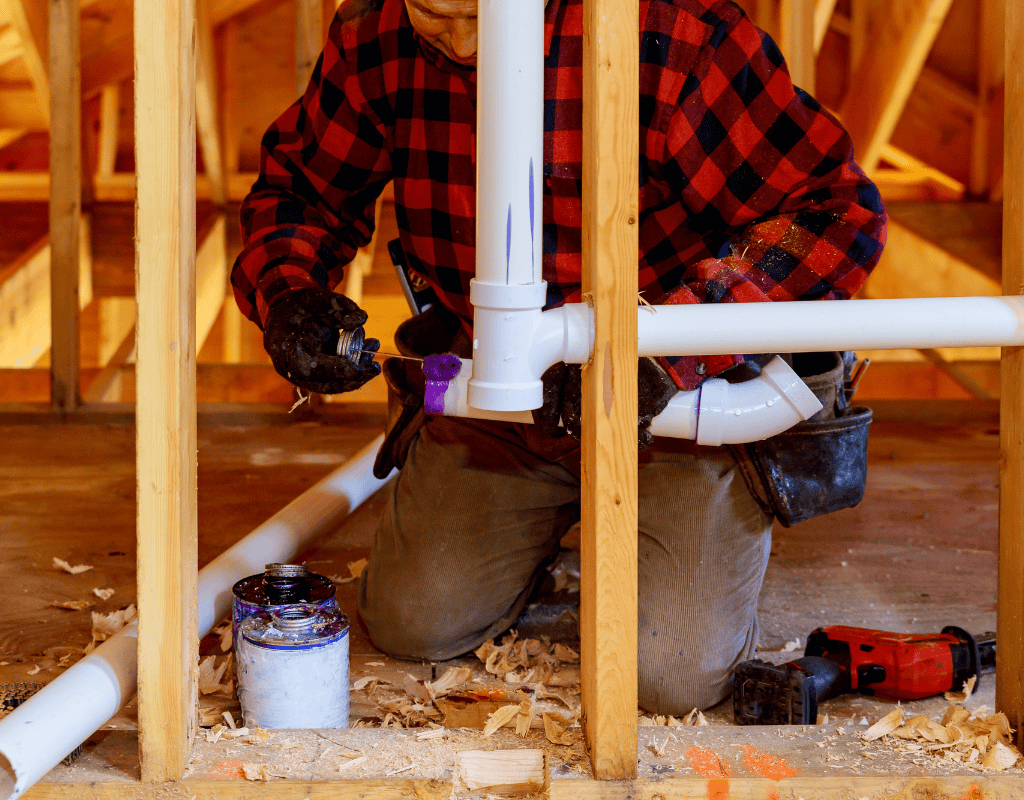 Native Plumbing LLC Jefferson County TN Plumbing Renovation – contractor upgrading in-wall plumbing lines.